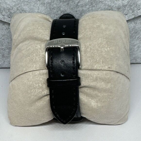 Burei S-19006M Men's Black Leather Strap Analog Dial Quartz Wrist Watch JNA65 - Picture 5 of 12